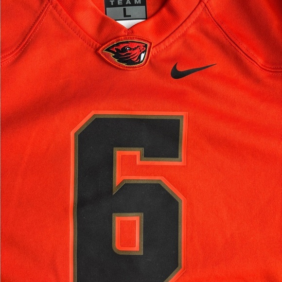 Nike Replica Football Jersey Oregon State Beavers Orange/Black Youth Size Large - Picture 3 of 7